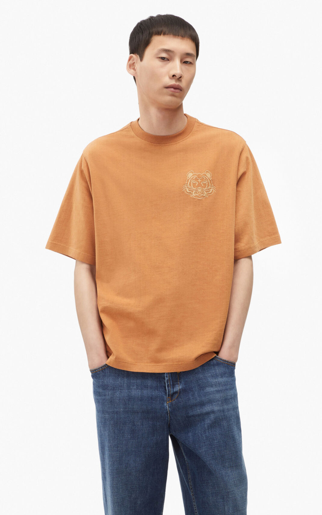 Kenzo RE/relaxed casual Tシャツ メンズ ブラウン - JQCKLV385